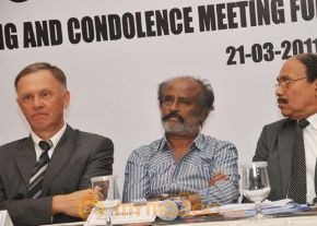 Rajinikanth At Condolence Meet For Japan Earthquake